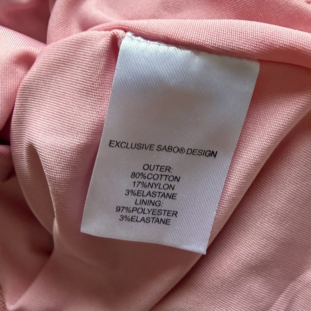 Sabo Skirt Pink Textured Cut-Out Mini Dress - Size Medium - Picture 4 of 4